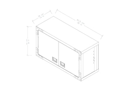 Duramax 36 In Industrial Wall Cabinet 68030 technical drawing with dimensions for easy reference.