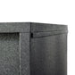 Close-up view of Duramax 36 In Industrial Wall Cabinet 68030 showcasing its dark textured surface and design details.