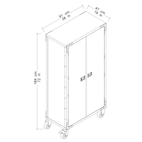 Duramax 36 In x 72 In Industrial Cabinet w/ wheels 68010