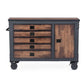 Duramax 48 inch 5 drawer rolling tool chest with wood top and metal frame, ideal for garage and workshop storage.