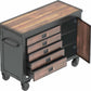 Duramax 48-inch 5 drawer rolling tool chest with wood top, ideal storage solution for garage or kitchen.