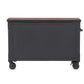 Duramax 48" rolling tool chest with wood top, five drawers, and wheels for easy mobility.