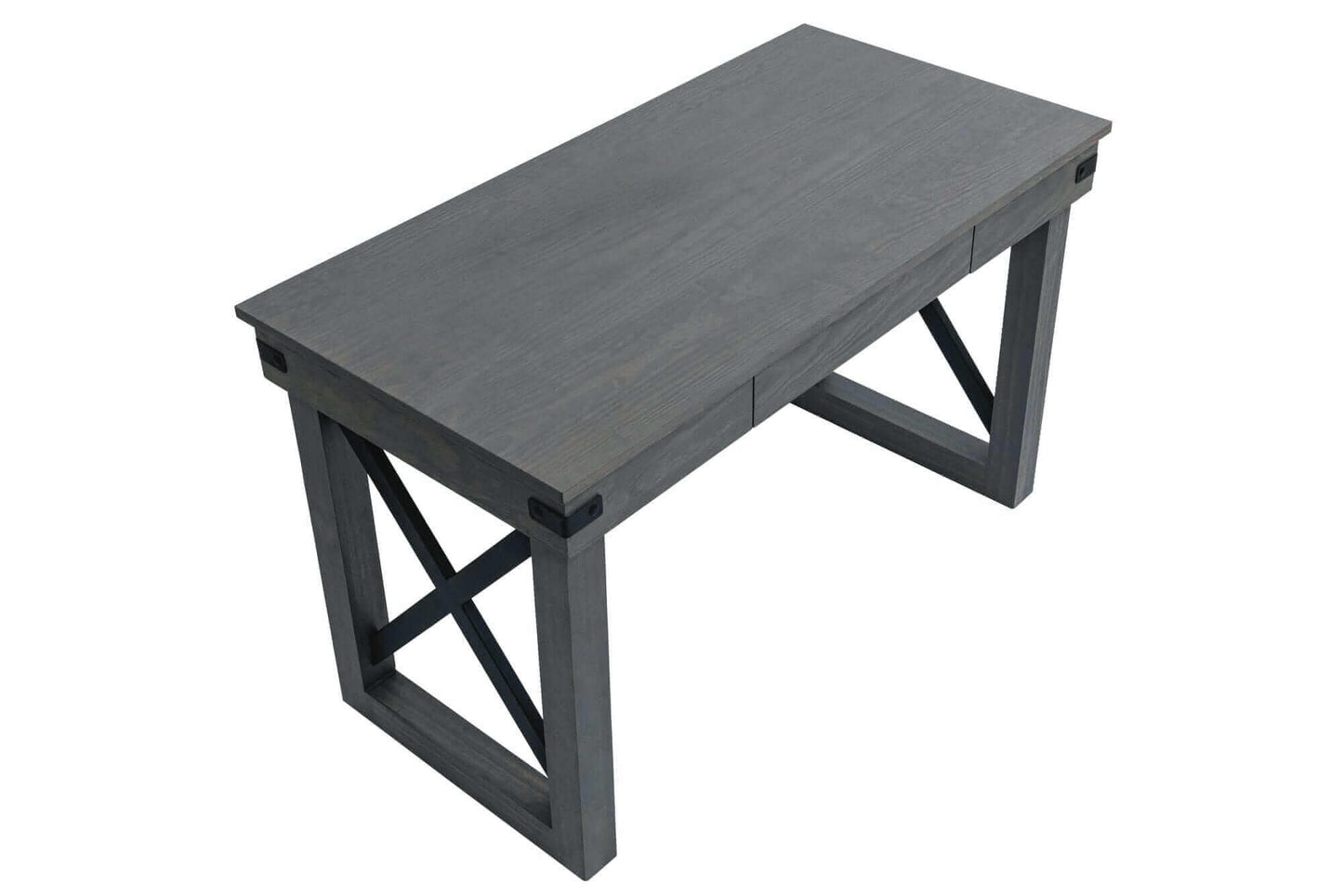 Duramax 48 In Felix Wood Desk w/ Drawer, contemporary design in gray, ideal for home or office use.