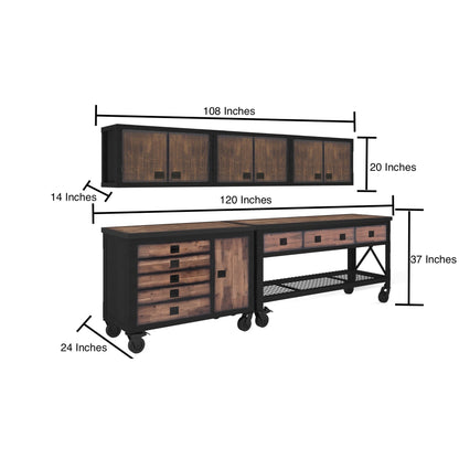 Duramax 5-Piece Garage Storage Combo Set w/ Workbench, Tool Chest and Wall Cabinets 5PWBTC3WC dimensions and features