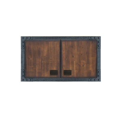 Duramax 5-Piece Garage Storage Combo Set w/ Workbench, Tool Chest and Wall Cabinets 5WBTC3WC with industrial wood cabinet doors.