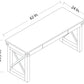 Diagram of Duramax 62 In Felix Wood Desk dimensions: 62 In x 24 In x 29.5 In, showcasing its stylish design.