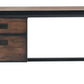 Duramax 62 inch Jackson Industrial Metal & Wood desk with two drawers, stylish and functional design.