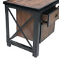 Duramax Jackson 62" Industrial Metal and Wood desk featuring a sturdy design with drawers and cross-brace support.