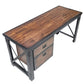 Duramax 62 In Jackson Industrial Metal & Wood desk with two drawers and a sturdy design.