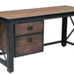 Duramax 62 In Jackson Industrial Metal & Wood desk with two drawers and stylish design, ideal for home office.