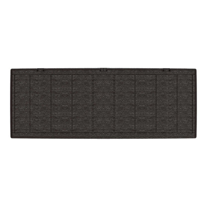 Duramax 71 Gallon Deck Box Brown 86601 top view, sturdy design for outdoor storage and seating.