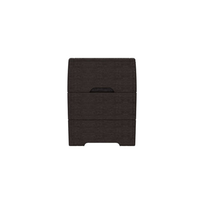 Duramax 71 Gallon Deck Box in brown, ideal for outdoor storage and seating.