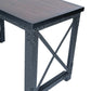 Duramax Weston Industrial Metal & Wood desk showcasing sturdy black metal frame and spacious wooden top.