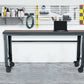 Duramax 72 In x 24 In Rolling Industrial Worktable 68020 with wooden top and casters, perfect for workshops.