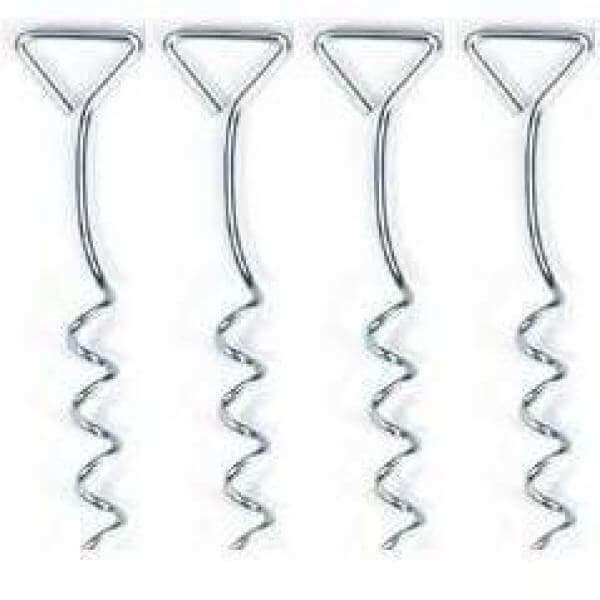 Duramax Anchor set featuring four robust anchors for enhanced stability in storage structures. 