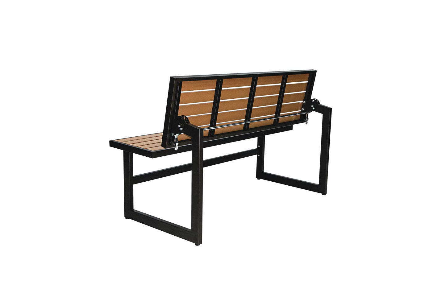 Duramax Ashton Convertible Table Bench 68070 in stylish design, transforming from bench to picnic table for outdoor use.