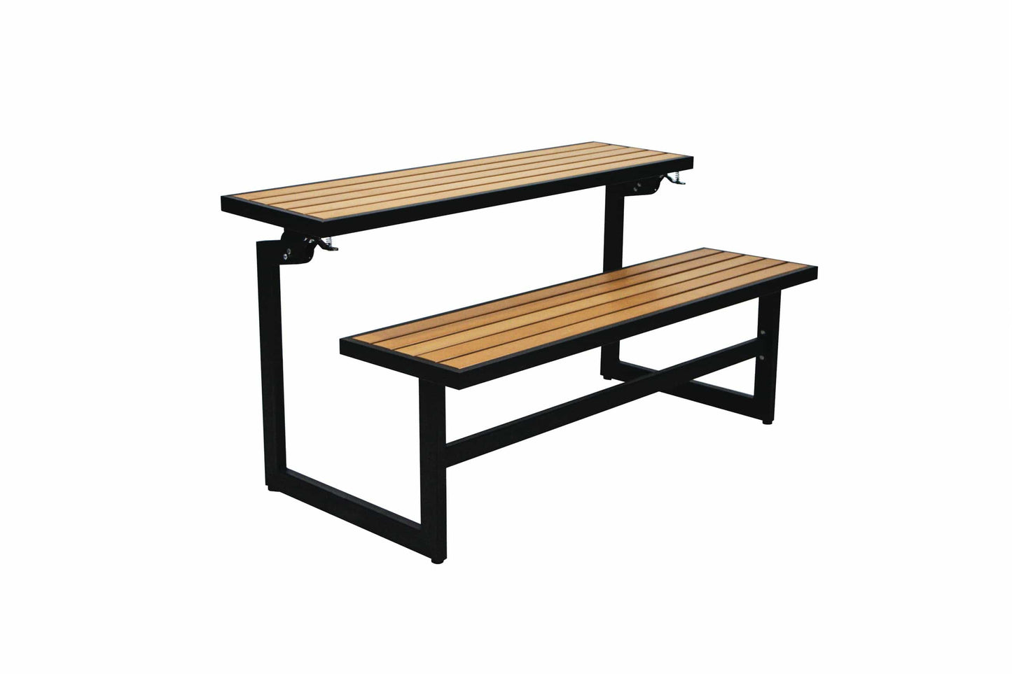 Duramax Ashton Convertible Table Bench 68070, stylish outdoor furniture, transforming from bench to picnic table.