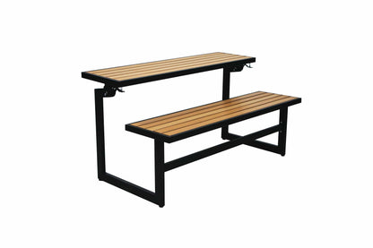 Duramax Ashton Convertible Table Bench 68070, stylish outdoor furniture, transforming from bench to picnic table.