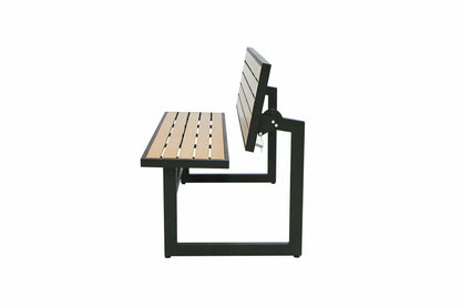 Duramax Ashton Convertible Table Bench 68070 side view showcasing its stylish design and versatile function for outdoor settings.