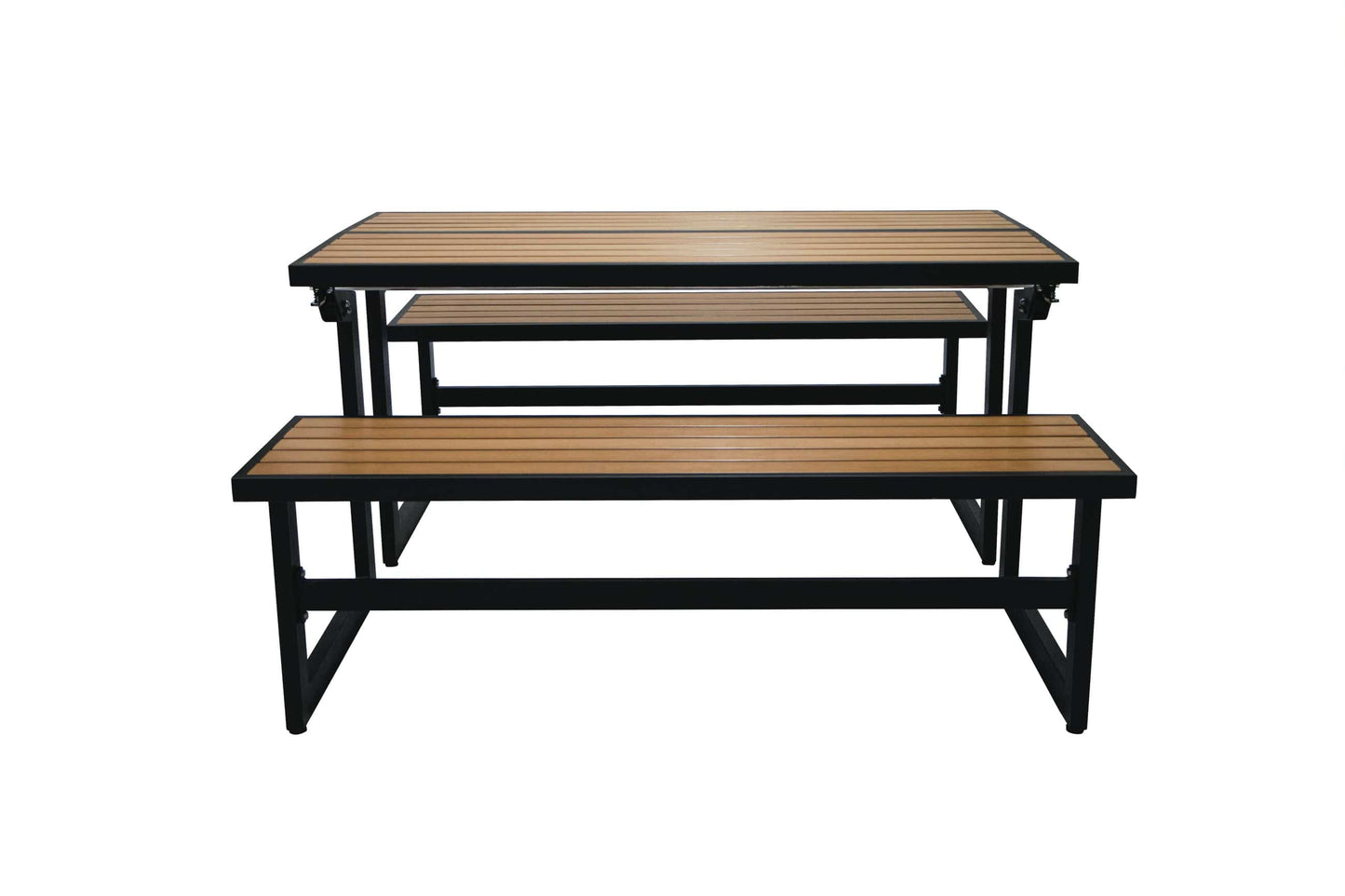 Duramax Ashton Convertible Table Bench 68070, versatile picnic table and bench for outdoor settings.
