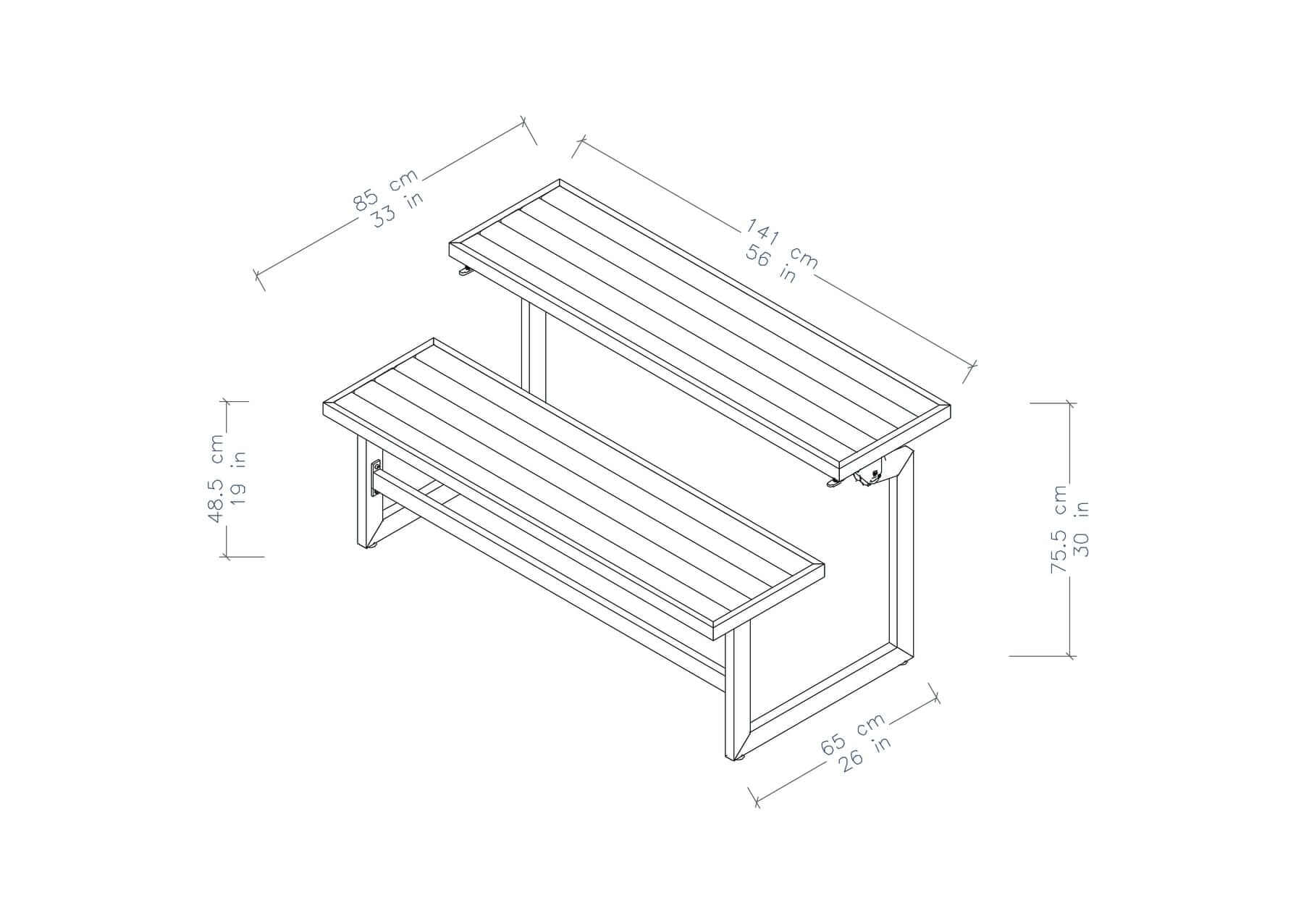 Duramax Ashton Convertible Table Bench 68070