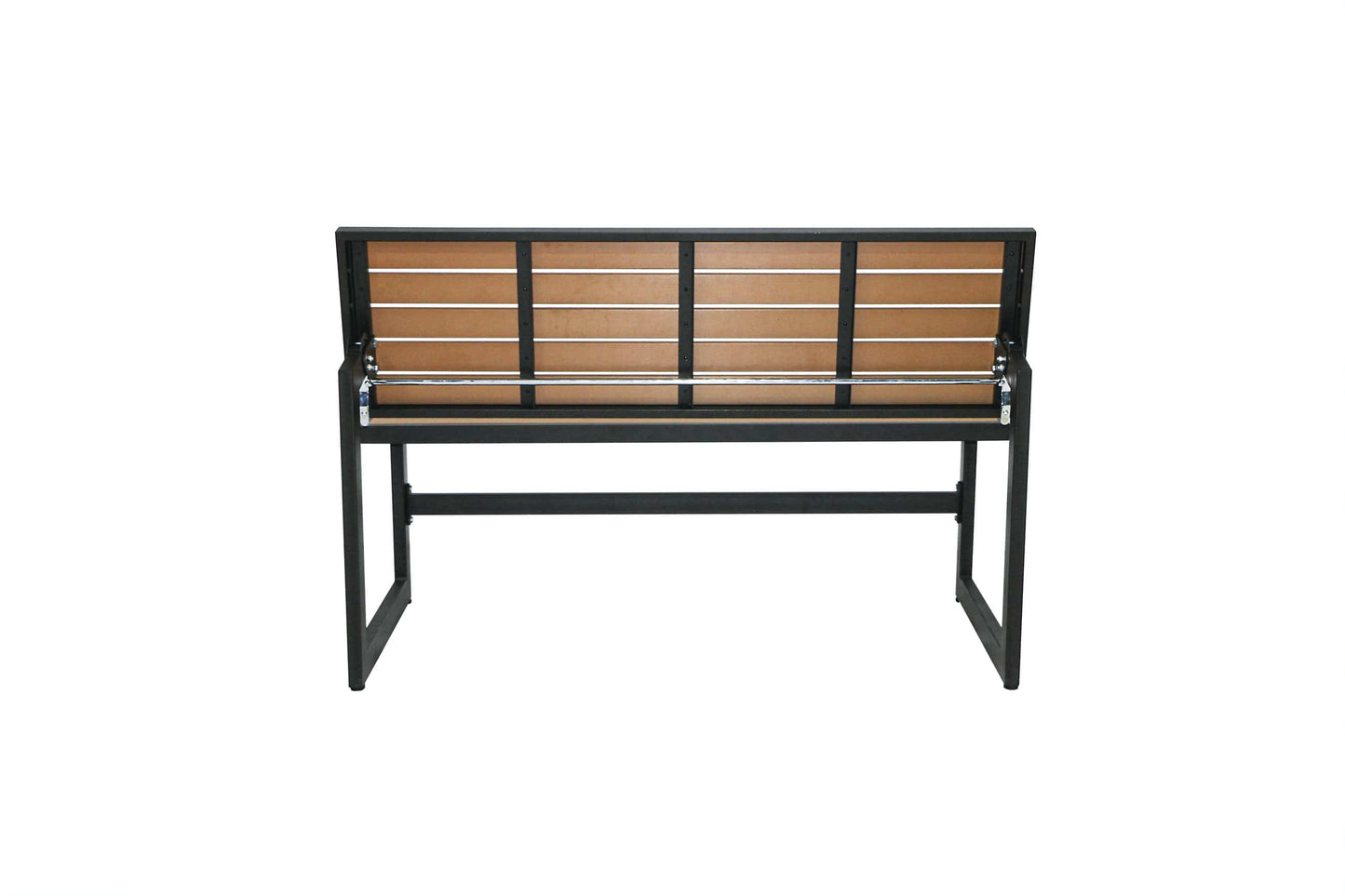 Duramax Ashton Convertible Table Bench 68070 rear view showcasing its stylish wood and metal design.