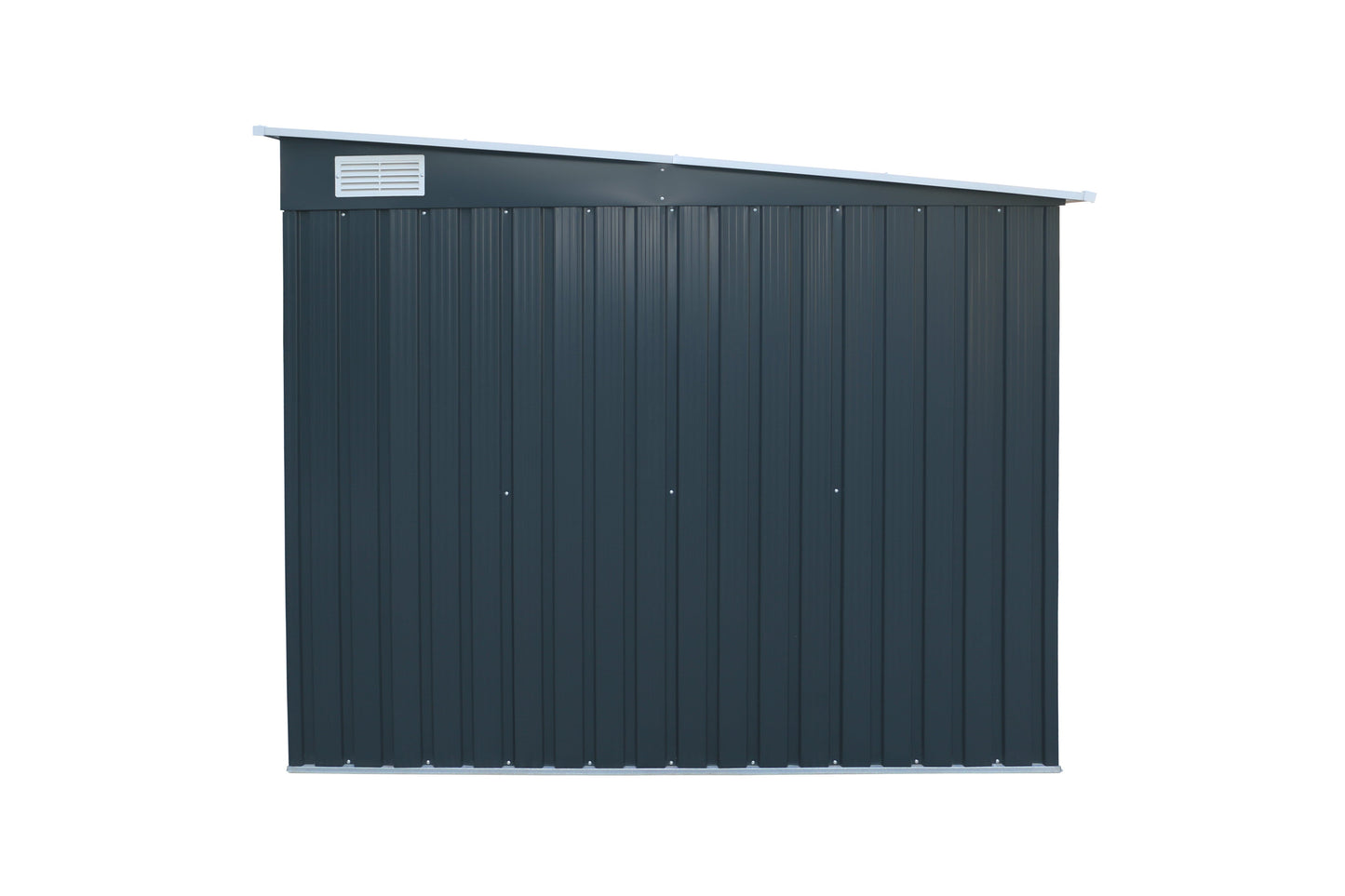 Duramax Bicycle Storage Shed 73051 in dark color, featuring durable galvanized steel construction for secure bike storage.