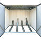 Open Duramax Bicycle Storage Shed 73051 featuring multiple bike storage racks and durable steel construction.