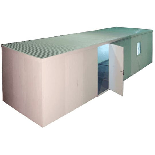 Duramax Flat Roof Modular Insulated Building Extension Kit 34832, showcasing a durable and versatile structure. 