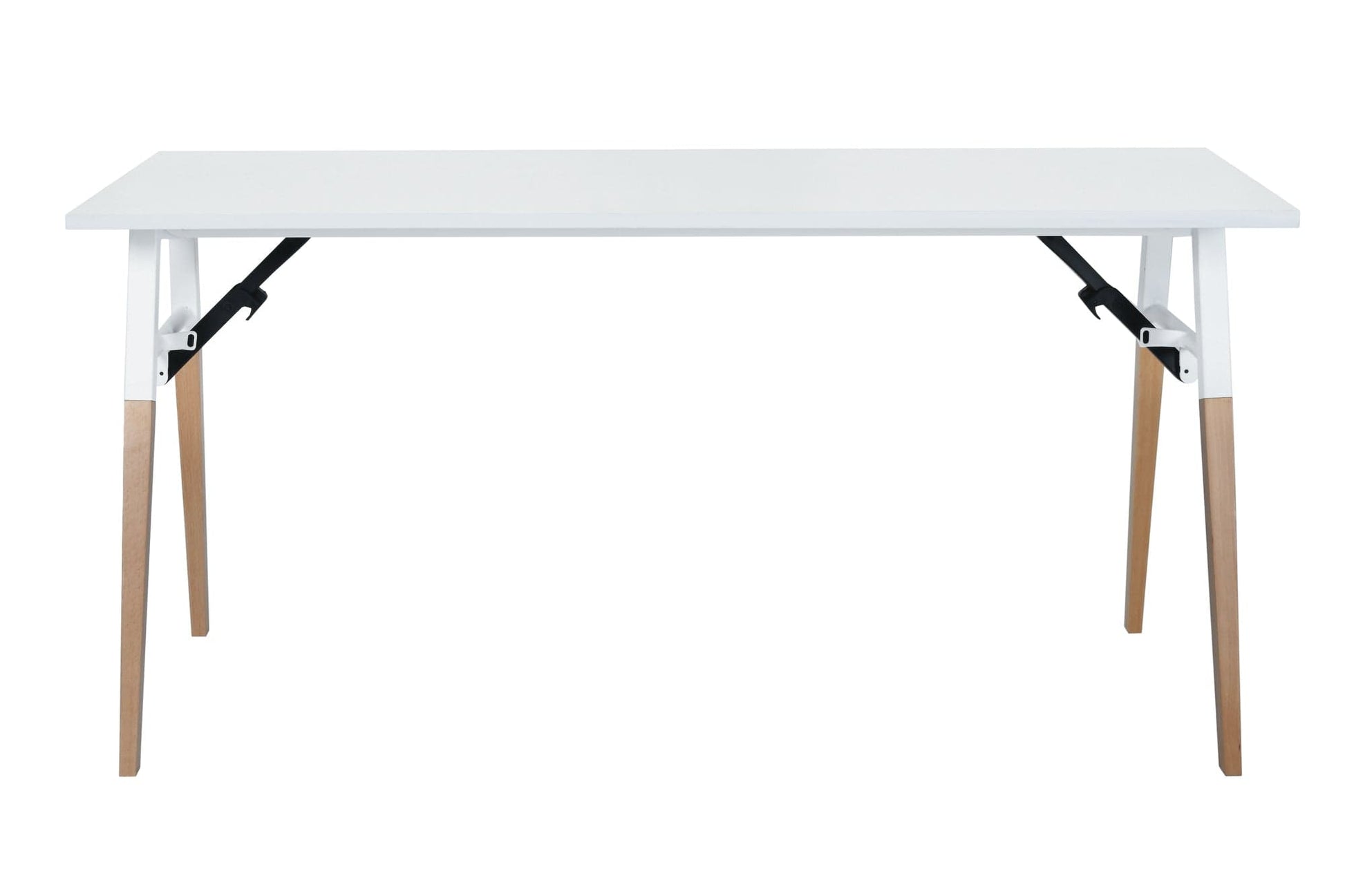 Duramax Neo Folding Table 68053 with modern design and wood legs, perfect for home or office use.