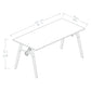 Duramax Neo Folding Table 68053 dimensions illustration showing size and design features.