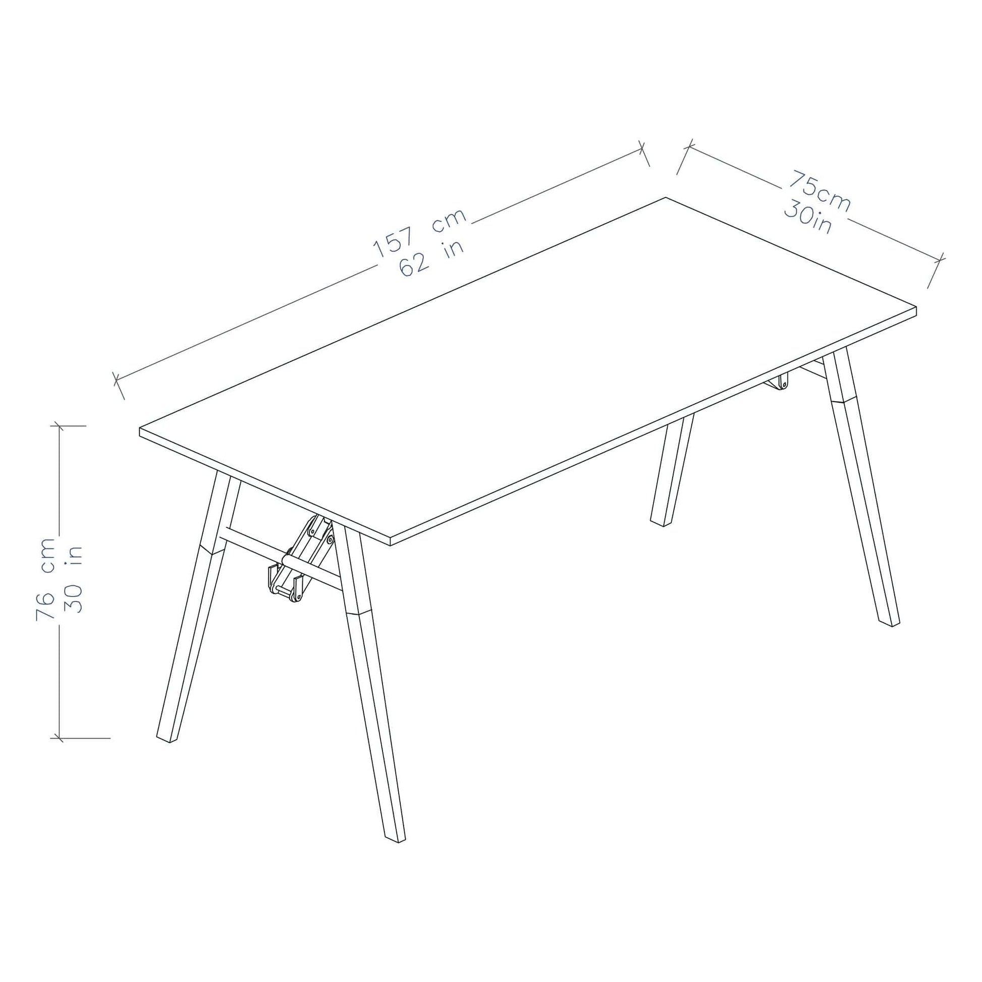 Duramax Neo Folding Table 68053 dimensions illustration showing size and design features.