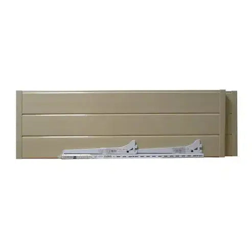 Duramax Shed Shelf kit 12" x 36" single shelf with brackets and hardware for efficient outdoor storage solutions. 