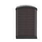 Duramax Storeaway Arc Lid 1200L Brown garden shed with a curved roof for secure outdoor storage.