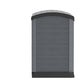 Duramax Storeaway Arc Lid 1200L gray outdoor storage shed with a curved roof design.