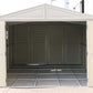 Duramax Vinyl Garage 10.5 x 15 with foundation, spacious interior and durable design for storage solutions.