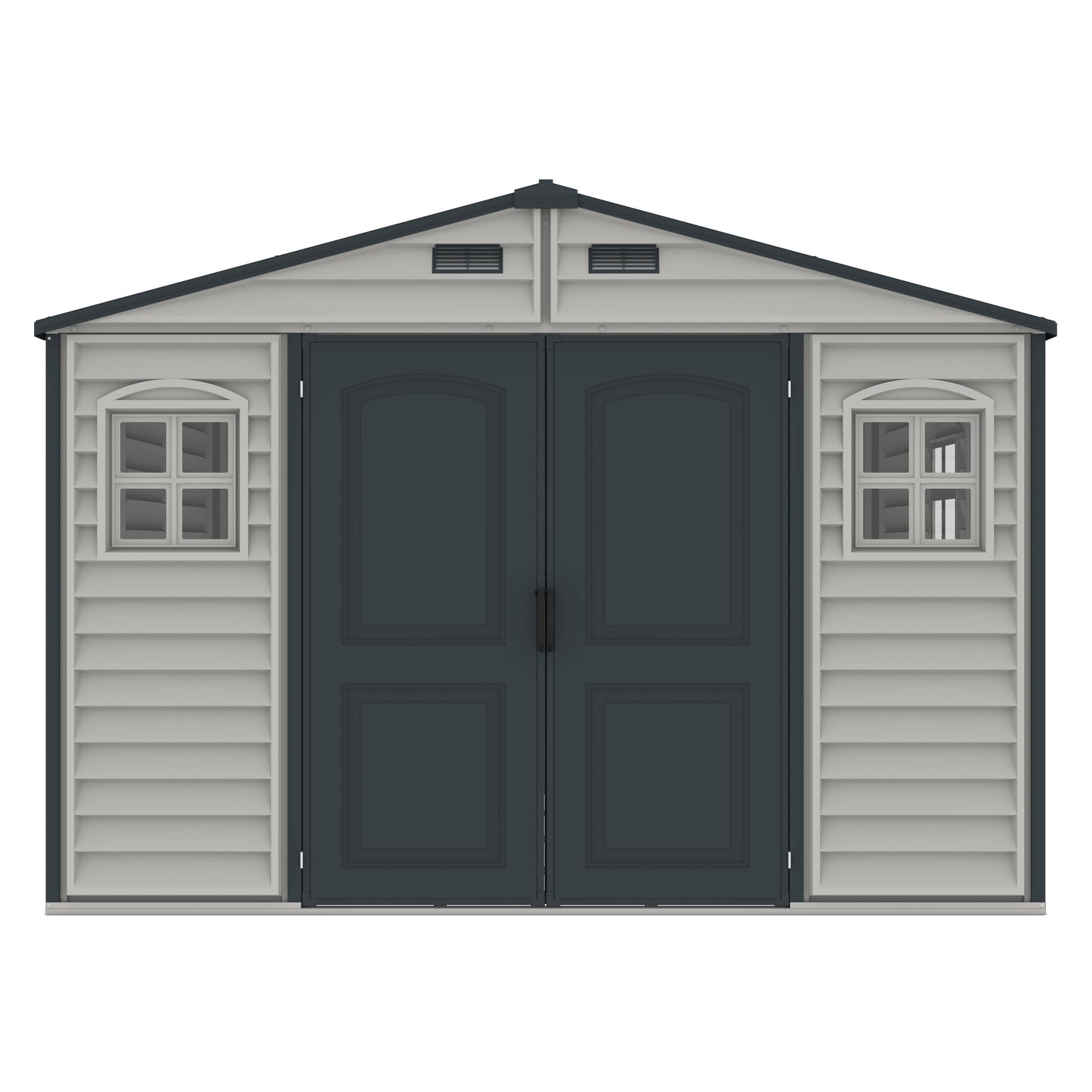 Duramax Vinyl Shed 10.5x8 Woodside Plus w/ Foundation 30227