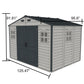 Duramax Vinyl Shed 10.5x8 Woodside Plus w/ Foundation 30227