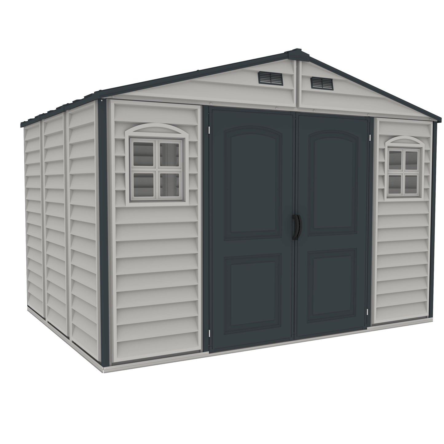 Duramax Vinyl Shed 10.5x8 Woodside Plus w/ Foundation 30227