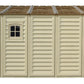 Duramax Vinyl Shed 10.5x13 Woodbridge Plus with a window and sloped roof design.