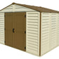 Duramax Vinyl Shed 10.5x8 Woodbridge Plus w/ Foundation 40214