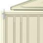 Duramax Vinyl Shed 10x5 WoodBridge detailed view of door and roof design for enhanced storage.