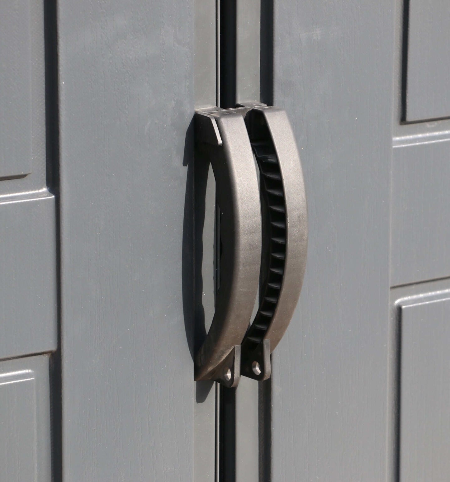 Duramax Vinyl Shed door handle showcasing durable and stylish design.