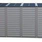 Duramax Vinyl Shed 4x10 SideMate Plus w/ Foundation 36725, sleek design for outdoor storage, fits snugly against a house.