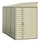 Duramax Vinyl Shed 4x8 SideMate with Foundation 06625, compact outdoor storage solution.