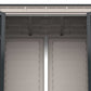 Duramax Vinyl Shed 5x3 YardMate pent roof interior showing double doors and storage space.