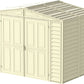 Duramax Vinyl Shed 8x6 DuraMate with Foundation, ideal for backyard storage solutions.