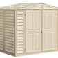 Duramax Vinyl Shed 8x6 DuraMate with Foundation, offering spacious backyard storage solutions.