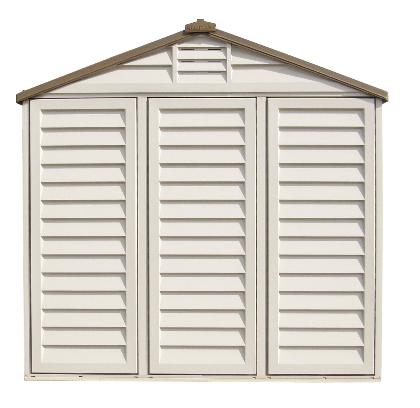 Duramax 8x8 DuraPlus Vinyl Shed with a stylish design and durable construction.