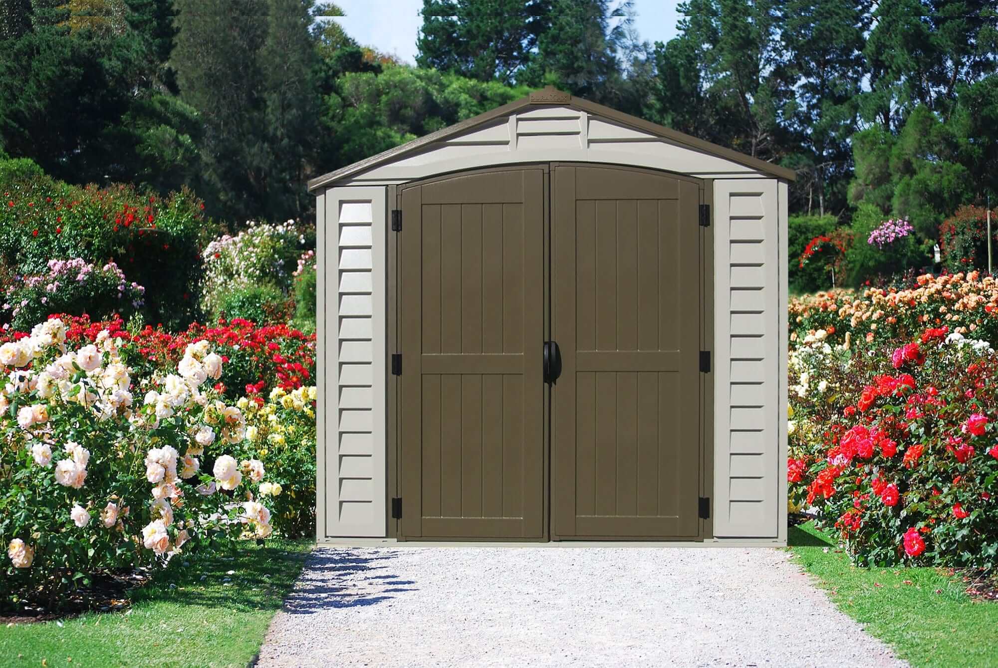 Duramax 8x8 DuraPLUS Vinyl Shed w/ Foundation 30114